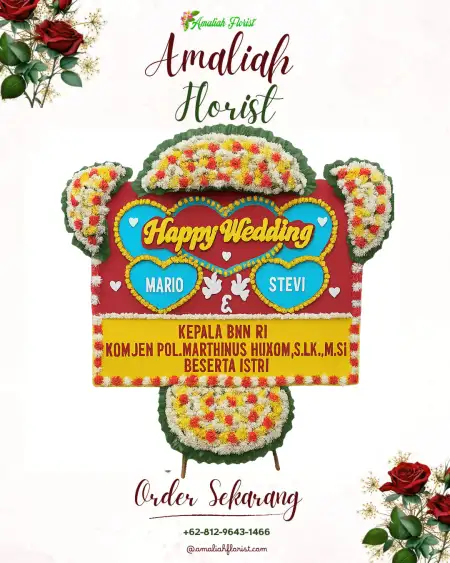 Papan Bunga Pernikahan Kebun Sayur